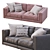 Flexform LUCIEN 2013 Sofa: Stylish & Versatile 3D model small image 4