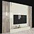 Modern TV Wall Set - Sleek Design for 65 inch TVs 3D model small image 3