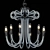 Modern Adagio Hanging Chandelier 3D model small image 1