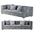 Velvet Lola Sofa: Elegant and Luxurious 3D model small image 1