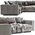 Modern Molteni & C Turner L-Shaped Sofa 3D model small image 2