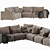 Luxury Coco Republic Soren Large Modular Sofa 3D model small image 4