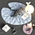 Nursery Decor Set: Leaf Rug, Stingray Pillow, Moby Floor Lamp 3D model small image 10