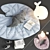 Nursery Decor Set: Leaf Rug, Stingray Pillow, Moby Floor Lamp 3D model small image 12