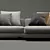 Sleek Minotti White Sofa 3D model small image 2