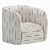 Rochelle Swivel Chair: Stylish and Versatile Seating 3D model small image 1