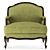 Vintage Style Armchair: Classic Elegance 3D model small image 3