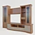 Title: Classic Brown Lacquered Cabinet 3D model small image 2