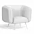 Harlow Gray Chair: Stylish and Comfortable 3D model small image 4