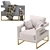 Elegant Berkley Armchair for Comfortable Living 3D model small image 4