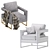 Elegant Berkley Armchair for Comfortable Living 3D model small image 7
