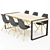 Modern Dining Table Set 3D model small image 1