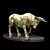 Bronze Bull Sculpture 3D model small image 2