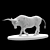 Bronze Bull Sculpture 3D model small image 4