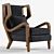 Elegant Teak Chair: Carol 3D model small image 1