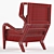 Elegant Teak Chair: Carol 3D model small image 4