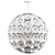 Elegant Poppy Glass Chandelier: Large 3D model small image 4