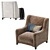 Elegant Velvet Armchair 3D model small image 2