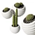 52-Piece Concrete Vase Indoor Plant Collection 3D model small image 5