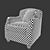  Stylish Club Chair: V-Ray, 36,844 Polys | MAX 2016 3D model small image 3