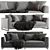 Modern Frigerio Salotti Davis Free Sofa 3D model small image 1