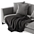 Modern Frigerio Salotti Davis Free Sofa 3D model small image 5