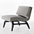 Motto Lounge Chair: Contemporary Elegance 3D model small image 1