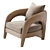 Caracole Weave Me Be Chair: Natural Rope Frame, Luxury Comfort 3D model small image 3