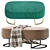 Modern Velvet Bench - Stylish and Comfortable 3D model small image 4