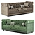 Classic Chester Sofa: Brown & Green | PBR Textured | 3D Model 3D model small image 2