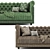 Classic Chester Sofa: Brown & Green | PBR Textured | 3D Model 3D model small image 3