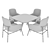 Corona Redner5: Modern Dining Set 3D model small image 4