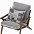 Elegant Cavett Tufted Chair 3D model small image 4