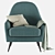 Sandy iModern Armchair: Stylish Comfort 3D model small image 2