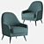 Sandy iModern Armchair: Stylish Comfort 3D model small image 3