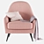 Sandy iModern Armchair: Stylish Comfort 3D model small image 4