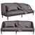 Modern Dedar Sofa, 240x85x60 cm 3D model small image 1