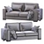 Luxury Orion Leather Sofa 3D model small image 5