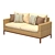 Sunbrella Rattan Outdoor Sofa 3D model small image 1