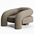 KOSA Lounge: Minimalist Alpaca Chair 3D model small image 1