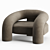 KOSA Lounge: Minimalist Alpaca Chair 3D model small image 7