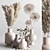 Concrete Pampas Bouquet Vase 3D model small image 1