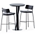 TrabA Niels Fast Food Table & Marlen Bar Chair 3D model small image 1