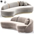 Otuim Long Curved Sofa: Sleek Design for Ultimate Comfort 3D model small image 1