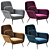 Sleek Swoon Lounge Chair 3D model small image 2