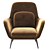 Sleek Swoon Lounge Chair 3D model small image 3