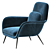 Sleek Swoon Lounge Chair 3D model small image 4