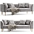 Modern Meridiani Sofa 2015 3D model small image 1