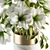 Elegant White Flower Bouquet 3D model small image 2