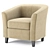 Preston Fabric Club Chair: Stylish Comfort for Your Home 3D model small image 2
